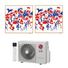 Immagine di LG ARTCOOL Gallery Photo R32 Climatizzatore a parete dual split inverter Wi-Fi | unità esterna 6.2 kW unità interne 9000+9000 BTU MU3R21.U23+A[09|09]GA1.NSE