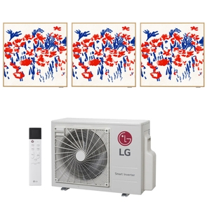 Immagine di LG ARTCOOL Gallery Photo R32 Climatizzatore a parete trial split inverter Wi-Fi | unità esterna 5.3 kW unità interne 9000+9000+12000 BTU MU3R19.U23+A[09|09|12]GA1.NSE
