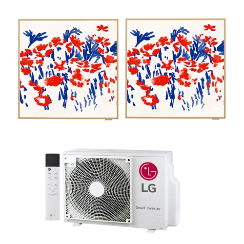 Immagine di LG ARTCOOL Gallery Photo R32 Climatizzatore a parete dual split inverter Wi-Fi | unità esterna 5.3 kW unità interne 9000+9000 BTU MU3R19.U23+A[09|09]GA1.NSE