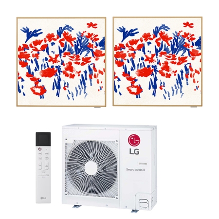 Immagine di LG ARTCOOL Gallery Photo R32 Climatizzatore a parete dual split inverter Wi-Fi | unità esterna 7.9 kW unità interne 9000+9000 BTU MU4R27.U42+A[09|09]GA1.NSE