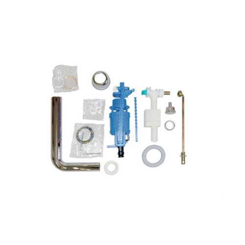 Immagine di Flaminia EFI set sanitari a pavimento, vaso con scarico a pavimento, cassetta di scarico a zaino e batteria di scarico doppio flusso, coprivaso con discesa rallentata, colore bianco finitura lucido 6010+6004+6005+23/CR