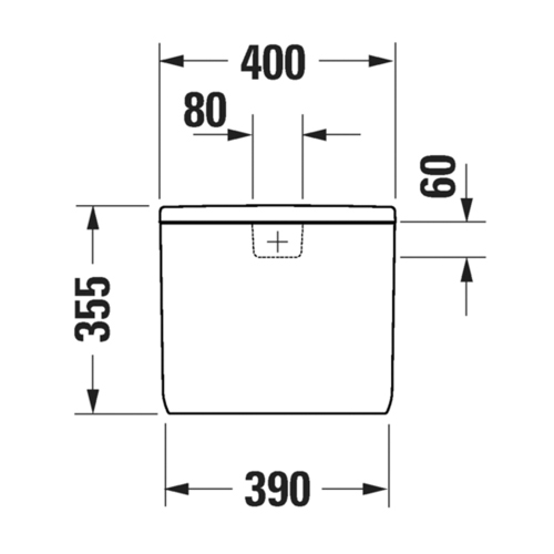 Immagine di Duravit QATEGO cassetta di sciacquo con batteria interna e tasto finitura cromo, volume 6/3 litri, colore bianco finitura lucido 0947000005