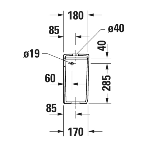 Immagine di Duravit QATEGO cassetta di sciacquo con batteria interna e tasto finitura cromo, volume 6/3 litri, colore bianco finitura lucido 0947000005