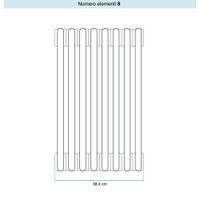 Immagine di Irsap TESI 3 CROMATO radiatore 8 elementi, H.180,2 L.38,4 P.10,1 cm, finitura cromo Cod.50 RG318000850IR02N01