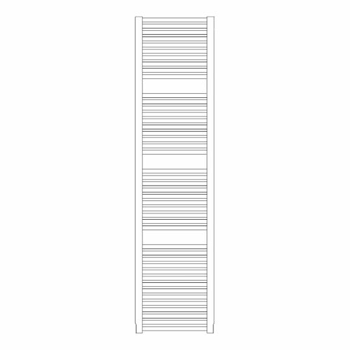 Immagine di Irsap NOVO CROMATO scaldasalviette, 44 tubi, 3 intervalli, H.180,8 L.40 P.3 cm, con attacchi centrali 50 mm, finitura cromo NLG040B50IR05NNN01