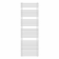 Immagine di Irsap FLAUTO CROMATO scaldasalviette, 38 tubi, 4 intervalli, H.155,8 L.55,6 P.4,6 cm, finitura cromo Cod.50 FTL055B50IR01NNN02