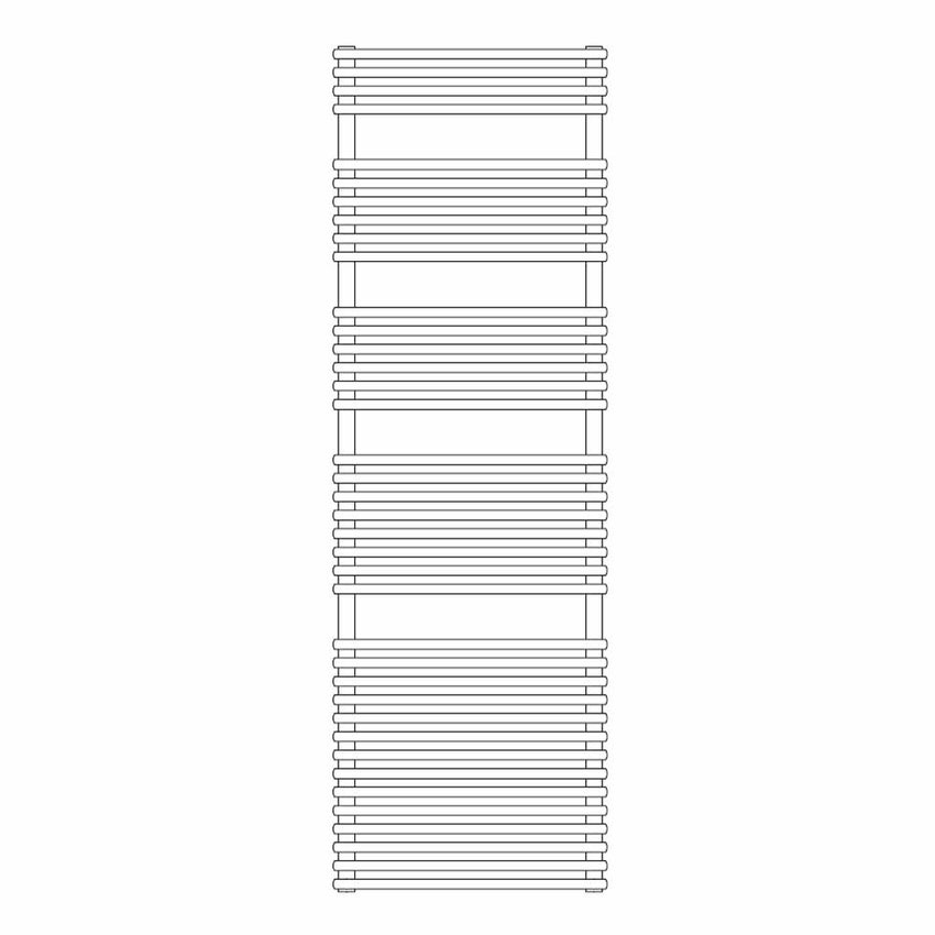 Immagine di Irsap FLAUTO CROMATO scaldasalviette, 38 tubi, 4 intervalli, H.155,8 L.55,6 P.4,6 cm, finitura cromo Cod.50 FTL055B50IR01NNN02