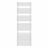 Immagine di Irsap FLAUTO CROMATO scaldasalviette, 38 tubi, 4 intervalli, H.155,8 L.45,6 P.4,6 cm, finitura cromo Cod.50 FTL045B50IR01NNN02