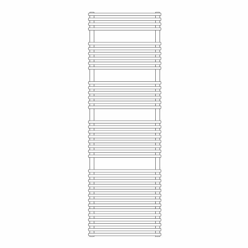 Immagine di Irsap FLAUTO CROMATO scaldasalviette, 38 tubi, 4 intervalli, H.155,8 L.45,6 P.4,6 cm, finitura cromo Cod.50 FTL045B50IR01NNN02