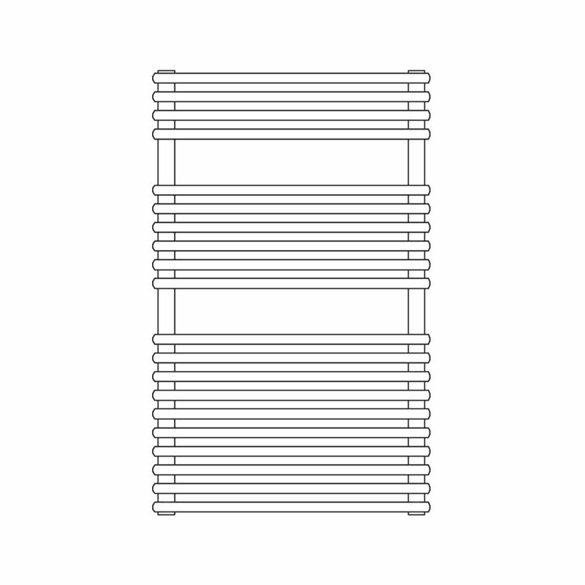 Immagine di Irsap FLAUTO CROMATO scaldasalviette, 20 tubi, 2 intervalli, H.81 L.45,6 P.4,6 cm, finitura cromo Cod.50 FTP045B50IR01NNN02