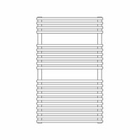Immagine di Irsap FLAUTO CROMATO scaldasalviette, 20 tubi, 2 intervalli, H.81 L.60,6 P.4,6 cm, finitura cromo Cod.50 FTP060B50IR01NNN01