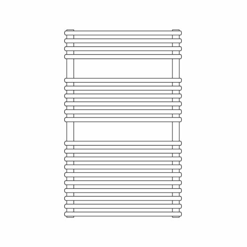 Immagine di Irsap FLAUTO CROMATO scaldasalviette, 20 tubi, 2 intervalli, H.81 L.60,6 P.4,6 cm, finitura cromo Cod.50 FTP060B50IR01NNN01