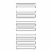 Immagine di Irsap FLAUTO CROMATO scaldasalviette, 30 tubi, 3 intervalli, H.121,8 L.45,6 P.4,6 cm, finitura cromo Cod.50 FTM045B50IR01NNN03