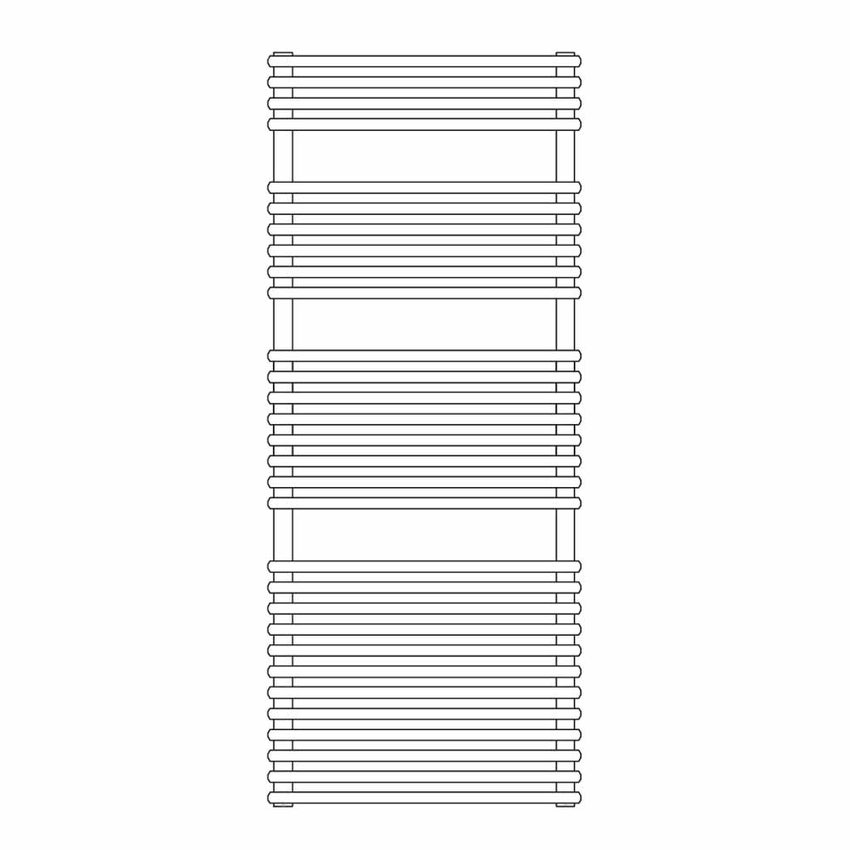 Immagine di Irsap FLAUTO CROMATO scaldasalviette, 30 tubi, 3 intervalli, H.121,8 L.45,6 P.4,6 cm, finitura cromo Cod.50 FTM045B50IR01NNN03