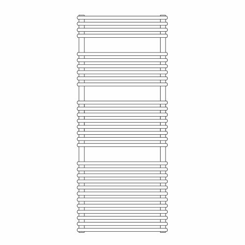 Immagine di Irsap FLAUTO CROMATO scaldasalviette, 30 tubi, 3 intervalli, H.121,8 L.50,6 P.4,6 cm, finitura cromo Cod.50 FTM050B50IR01NNN02