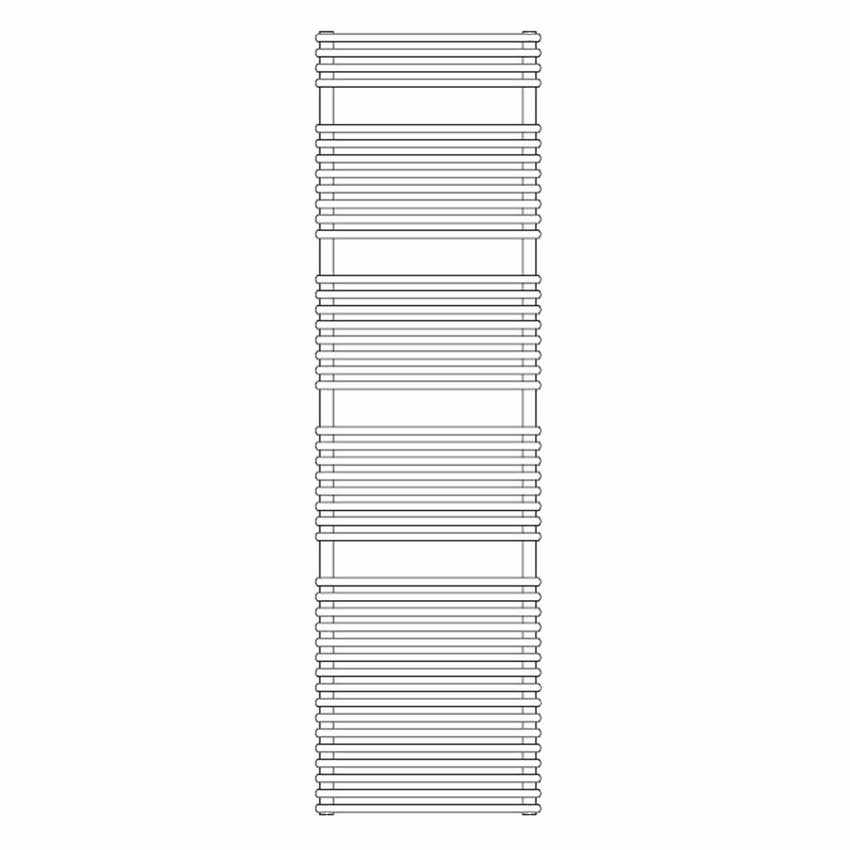 Immagine di Irsap FLAUTO CROMATO scaldasalviette, 44 tubi, 4 intervalli, H.176,2 L.45,6 P.4,6 cm, finitura cromo Cod.50 FTG045B50IR01NNN02