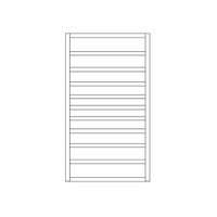 Immagine di Irsap TOLE' scaldasalviette, per riscaldamento tradizionale, 11 tubi, H.84,2 L.48,1 P.4,74 cm, finitura cromo Cod.50 TCP048B50IR01NNN01