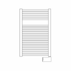 Immagine di Irsap NOVO CROMATO ELETTRICO scaldasalviette 19 tubi H.76,4 L.50 P.3 cm con termostato elettronico, finitura cromo Cod.50 NLP050K50IR01NNN01