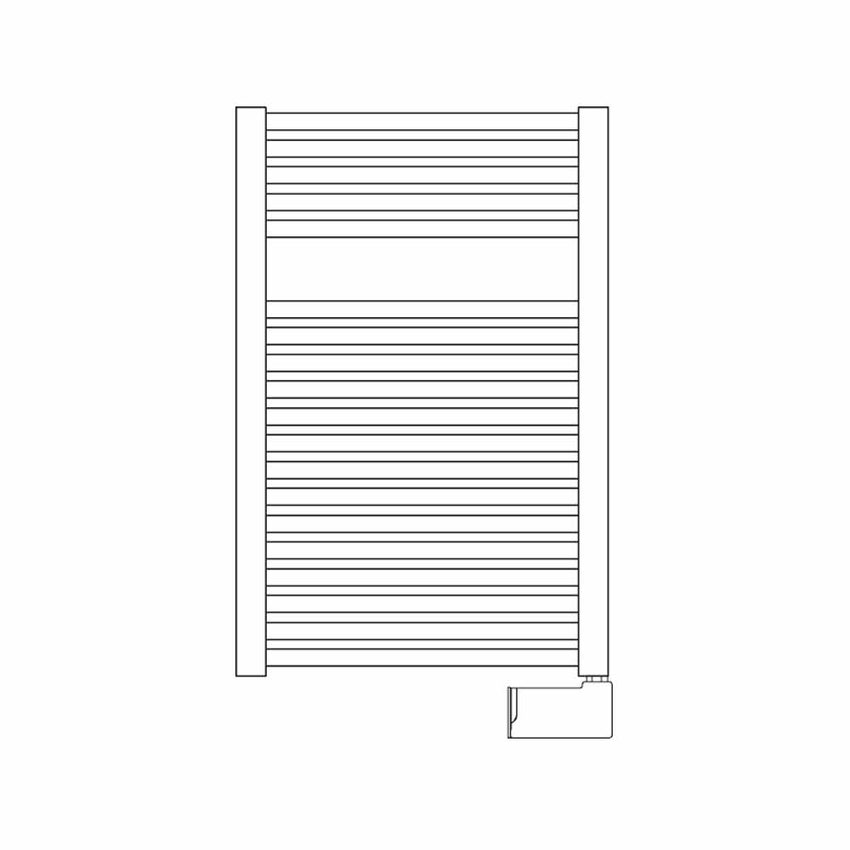 Immagine di Irsap NOVO CROMATO ELETTRICO scaldasalviette 19 tubi H.76,4 L.50 P.3 cm con termostato elettronico, finitura cromo Cod.50 NLP050K50IR01NNN01