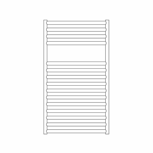 Immagine di Irsap STILE' scaldasalviette, 15 tubi, 1 intervallo, H.84,2 L.58,1 P.2,5 cm, finitura acciaio inox satinato Cod.AS SLP058BASIR01NNN02