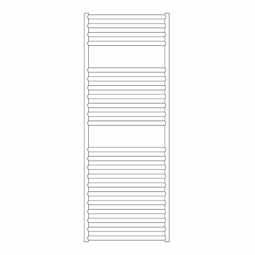 Immagine di Irsap STILE' scaldasalviette, 22 tubi, 2 intervalli, H.129,2 L.48,1 P.2,5 cm, finitura acciaio inox satinato Cod.AS SLM048BASIR01NNN02