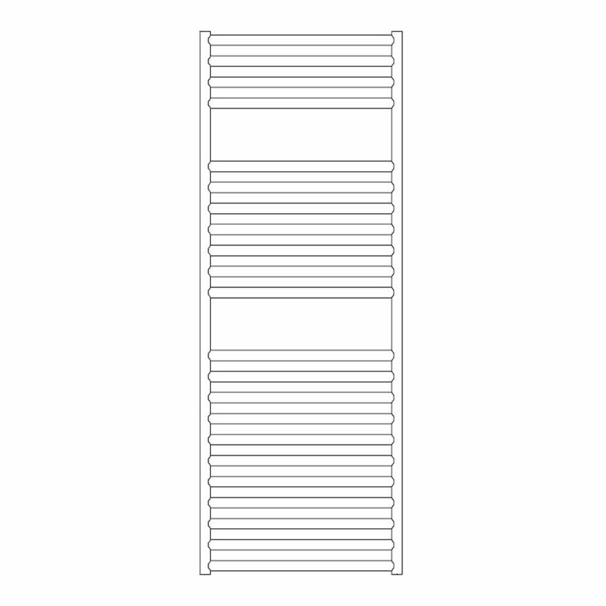 Immagine di Irsap STILE' scaldasalviette, 22 tubi, 2 intervalli, H.129,2 L.58,1 P.2,5 cm, finitura acciaio inox satinato Cod.AS SLM058BASIR01NNN02