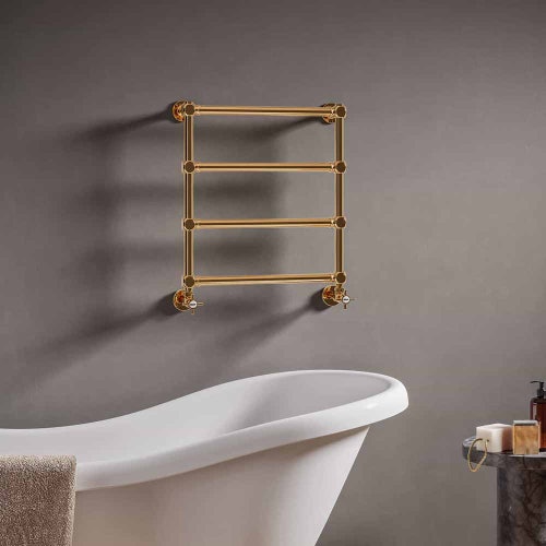 Immagine di Irsap MINUETTE scaldasalviette 4 tubi H.59,6 L.54 P.6 cm, 3 intervalli, finitura cromo Cod.50 MGS054B50IR01NNN01