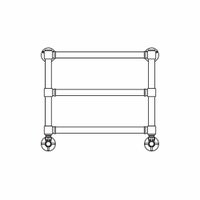 Immagine di Irsap MINUETTE scaldasalviette 3 tubi H.41,4 L.54 P.6 cm, 2 intervalli, finitura cromo Cod.50 MGU054B50IR01NNN01