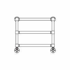 Immagine di Irsap MINUETTE scaldasalviette 3 tubi H.41,4 L.54 P.6 cm, 2 intervalli, finitura cromo Cod.50 MGU054B50IR01NNN01