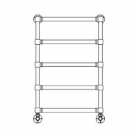 Immagine di Irsap MINUETTE scaldasalviette 5 tubi H.77,8 L.54 P.6 cm, 4 intervalli, finitura bronzo spazzolato Cod.54 MGP054B54IR01NNN01