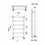 Immagine di Irsap MINUETTE scaldasalviette 6 tubi H.96 L.54 P.6 cm, 5 intervalli, finitura bronzo spazzolato Cod.54 MGM054B54IR01NNN01