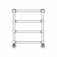 Immagine di Irsap MINUETTE scaldasalviette 4 tubi H.59,6 L.54 P.6 cm, 3 intervalli, finitura rame spazzolato Cod.5F MGS054B5FIR01NNN01