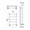 Immagine di Irsap MINUETTE scaldasalviette 5 tubi H.77,8 L.54 P.6 cm, 4 intervalli, finitura nickel satinato Cod.6E MGP054B6EIR01NNN