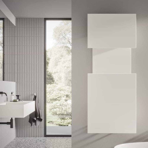 Immagine di Irsap M'AMA radiatore H.105 L.55 P.11,35 cm, colore bianco standard finitura lucido Cod.01 MAMP055B01IRANN001