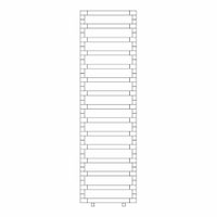 Immagine di Irsap STEP_B radiatore 15 elementi H.172 L.60 P.10,7 cm, finitura cromo Cod.50 SEE060B50IR01NNN02