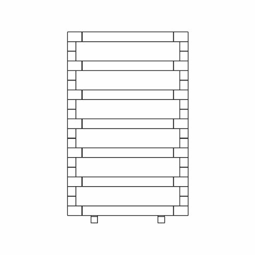 Immagine di Irsap STEP_B radiatore 7 elementi H.76 L.50 P.10,7 cm, colore bianco perla finitura ruvido Cod.16 SES050B16IR01NNN03