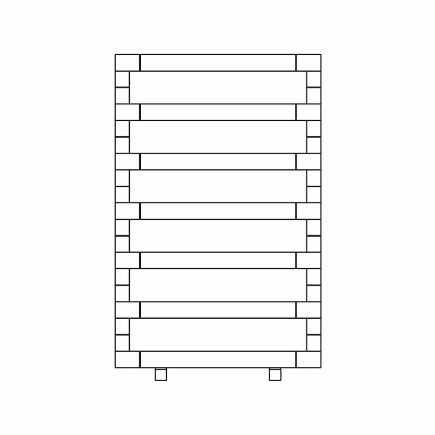 Immagine di Irsap STEP_B radiatore 7 elementi H.76 L.50 P.10,7 cm, colore bianco perla finitura ruvido Cod.16 SES050B16IR01NNN03