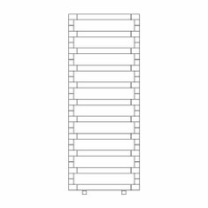 Immagine di Irsap STEP_B radiatore 11 elementi H.124 L.50 P.10,7 cm, colore bianco perla finitura ruvido Cod.16 SEM050B16IR01NNN03