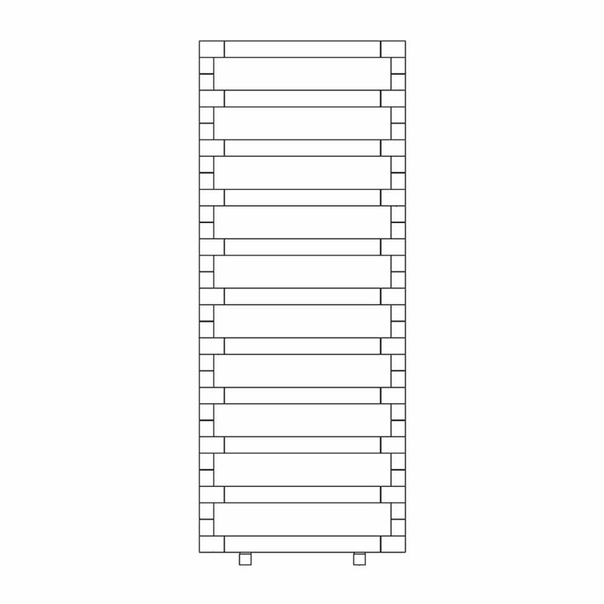 Immagine di Irsap STEP_B radiatore 11 elementi H.124 L.50 P.10,7 cm, colore bianco perla finitura ruvido Cod.16 SEM050B16IR01NNN03