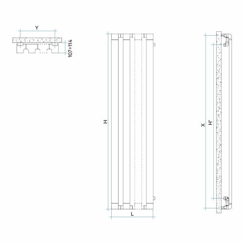 Immagine di Irsap STEP_V radiatore 6 elementi H.60 L.67 P.10,7 cm, finitura cromo Cod.50 SE106000650IR01