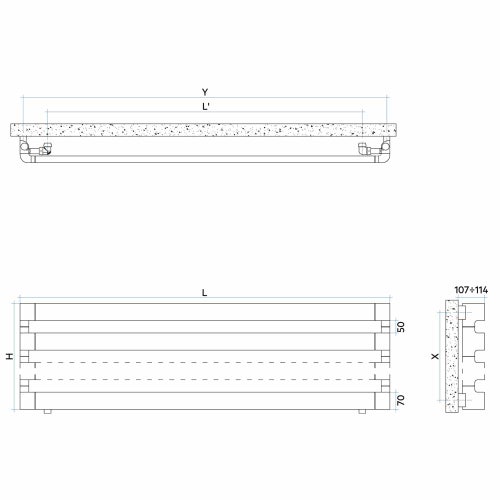 Immagine di Irsap STEP_H radiatore 3 elementi H.31 L.150 P.10,7 cm, finitura cromo Cod.50 SE115000350IR01