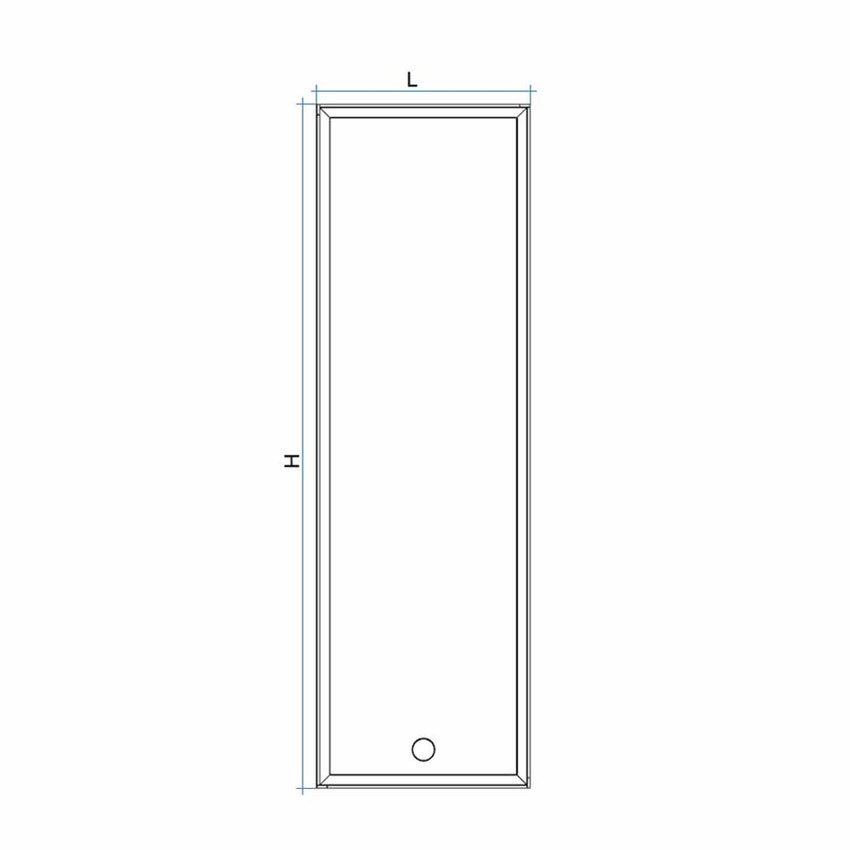 Immagine di Irsap FACE ZERO AIR radiatore raso muro H.180 L.50 P.7.5 cm, pannello radiante e cornice, colore bianco standard finitura lucido Cod.01 FCVE050B01IRANI001