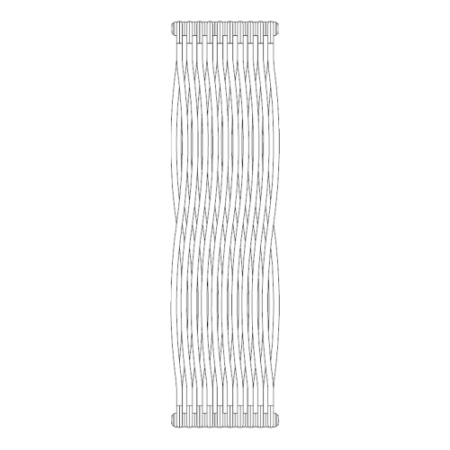 Immagine di Irsap TESI JOIN radiatore 10 elementi, H.200,2 L.48,1 P.6,5 cm collegamento idraulico centrale 50 mm, colore bianco finitura opaco Cod.J8 RJ2200010J8IR50N03