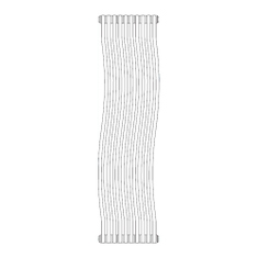 Immagine di Irsap TESI RUNNER radiatore 10 elementi, H.180,2 L.48,1 P.6,5 cm, colore bianco standard finitura lucido Cod.01 RN218001001IR02N02