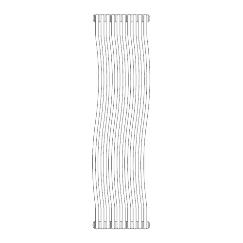 Immagine di Irsap TESI RUNNER radiatore 10 elementi, H.180,2 L.48,1 P.6,5 cm, colore bianco standard finitura lucido Cod.01 RN218001001IR02N02