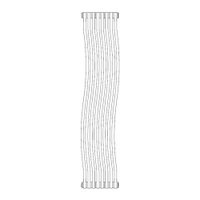 Immagine di Irsap TESI RUNNER radiatore 8 elementi, H.200,2 L.39,1 P.6,5 cm, allacciamento centrale, colore bianco RN220000801IR50N01