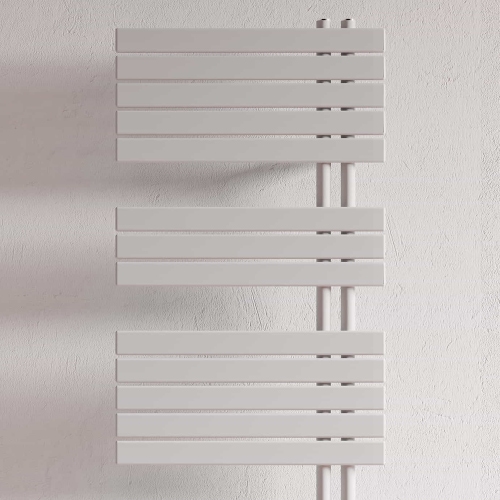 Immagine di Irsap SOUL_S radiatore 16 tubi H.117,6 L.55 P.3,8 cm, 3 intervalli, colore quartz 2 finitura ruvido Cod.2C URS055B2CIR01NNN