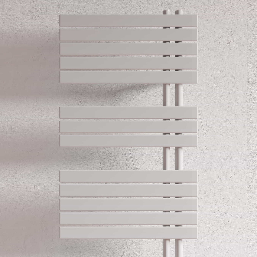 Immagine di Irsap SOUL_S radiatore 16 tubi H.117,6 L.55 P.3,8 cm, 3 intervalli, colore quartz 2 finitura ruvido Cod.2C URS055B2CIR01NNN