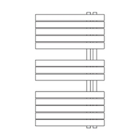 Immagine di Irsap SOUL_S radiatore 13 tubi H.92,4 L.55 P.3,8 cm, 2 intervalli, colore bianco standard finitura lucido Cod.01 URP055B01IR01NNN