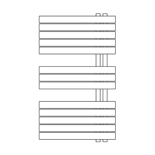 Immagine di Irsap SOUL_S radiatore 13 tubi H.92,4 L.55 P.3,8 cm, 2 intervalli, colore bianco standard finitura lucido Cod.01 URP055B01IR01NNN